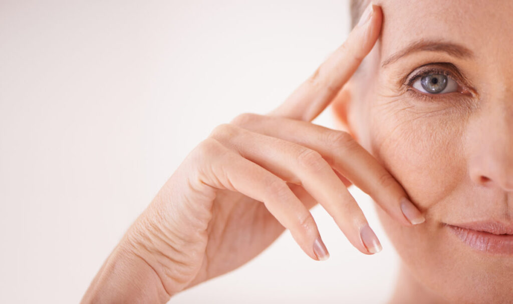 Cropped studio shot of a beautiful mature woman's face