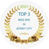 2021 Top 3 Med Spa in Jersey City award badge.