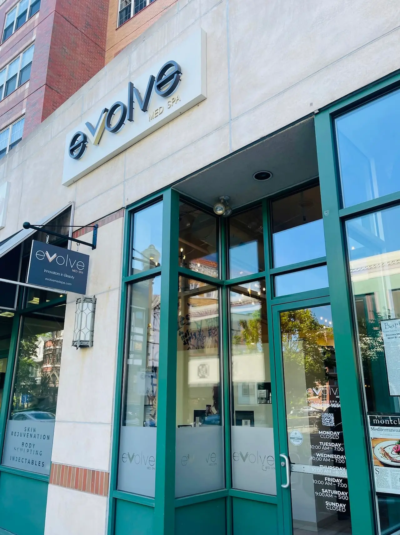 Montclair NJ Evolve Med Spa entrance