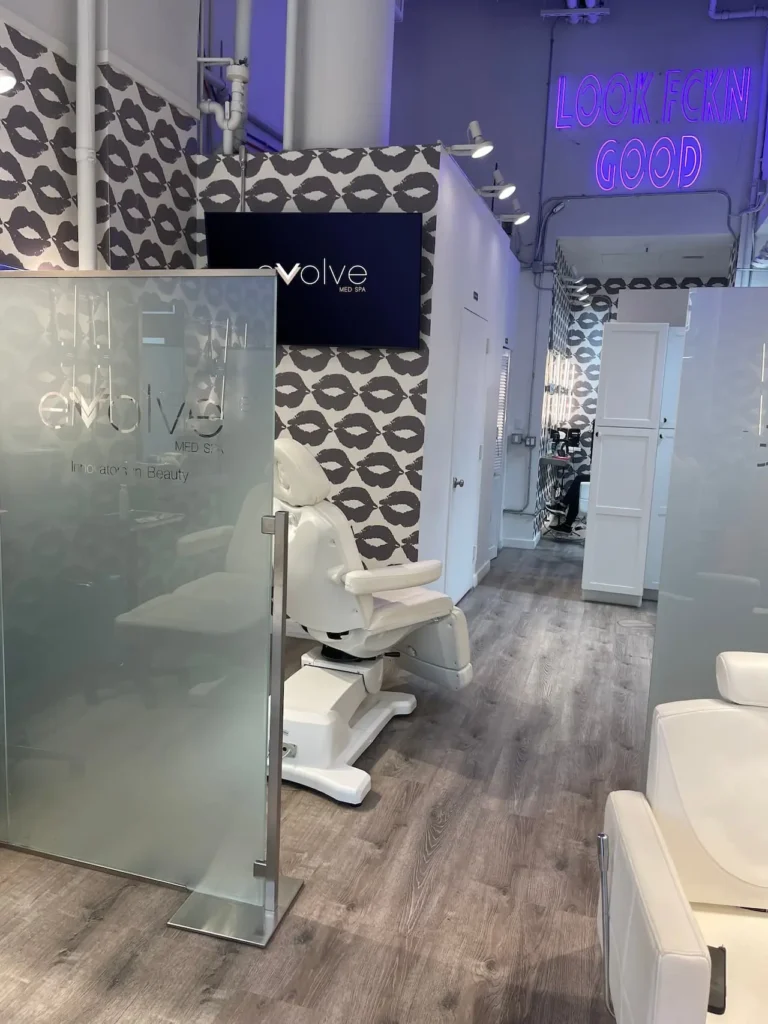 Luxury treatment chair in Tribeca NY Evolve Med Spa