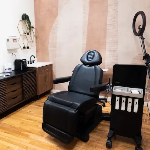 Treatment chair in a Med Spa Room